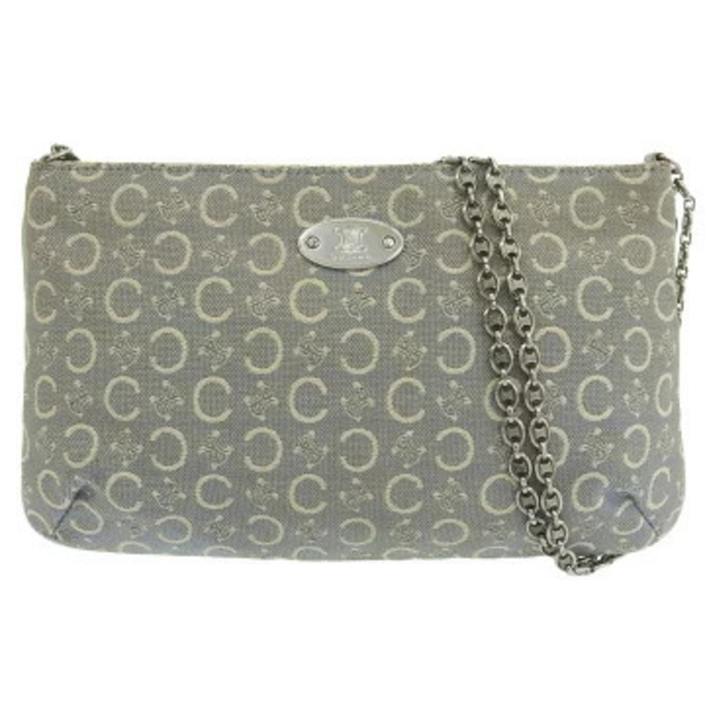 Celine Macadam Triomphe Chain Shoulder Bag Blue